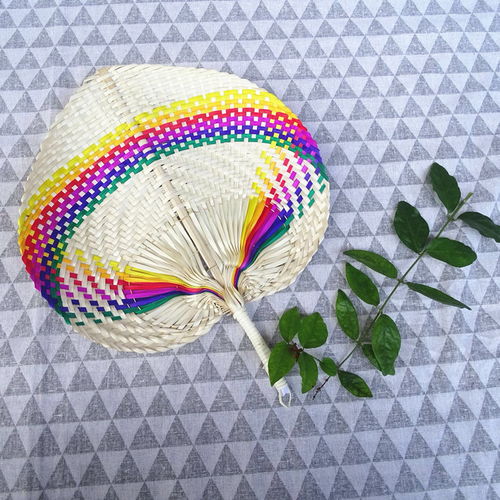 夏日解暑神器 純手工竹編制品復古風手搖式戶外降溫越南竹編扇子